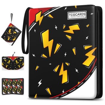 Trading Card Binder 4 Pocket,400 Pocket Card Collection Binder with 50 Removable
