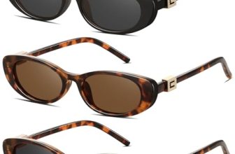 YMRFW Retro Oval Cat Eye Sunglasses for Women Trendy Narrow Small Oval Sun Glass