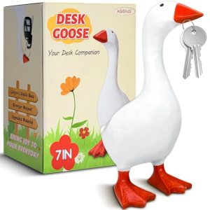 Asidius Desk Goose Key Holder, 7 Inch Desk Goose with Upgraded Magnetic Beak