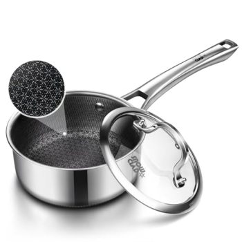 Sauce pan with lid,1.5 Quart Hybrid Nonstick Sauce pans set