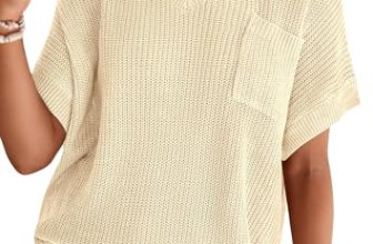 PRETTYGARDEN Women’s 2026 Spring Short Sleeve Sweaters Lightweight V Neck Casual