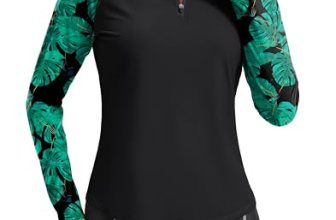 Viodia Womens Swim Shirt UPF50+ Rash Guard Long Sleeve Swimsuit Top Sun Protecti