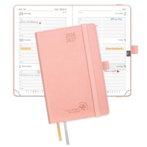 POPRUN Pocket Planner 2026-2027, Purse-4″ x 6.25″, Academic Pocket Calendar