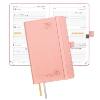 POPRUN Pocket Planner 2026-2027, Purse-4″ x 6.25″, Academic Pocket Calendar