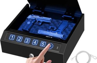 Biometric Gun Safe for Handgun 3-Ways unlock Fingerprint Digital PIN Key Unlock