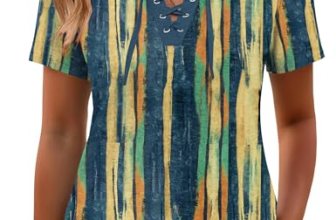LOMON Loose Fit Spring Clothes for Women Short Sleeve Womens Tops Crew Neck Shor
