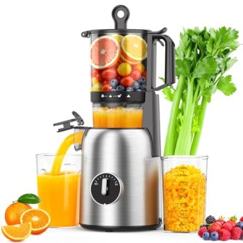 COWSAR Cold Press Juicer, Juicer Machines with 5.4″ Wide Feed Chute