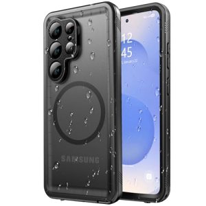 SPORTLINK for Samsung Galaxy S26 Ultra Waterproof Case, Mag/Black, 6.9″
