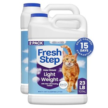 Fresh Step Advanced Odor Shield Light Weight Multi Cat Clumping Litter with Febr
