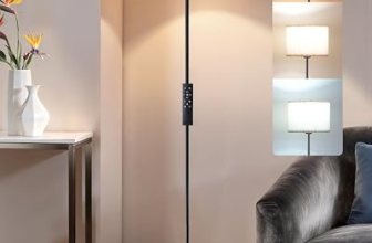 EDISHINE Upgraded Floor Lamps with 2 Lampshades