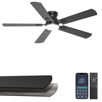 Phylluz 52” Flush Mount Ceiling Fan with Lights