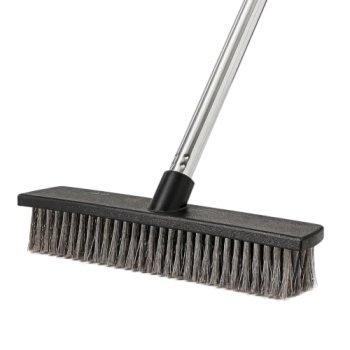 Eyliden Push Broom, 11.5-inch, Heavy Duty Moss Wire Scrub Brush
