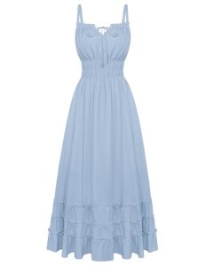 Scarlet Darkness Women’s Summer Maxi Dress 2026 Boho Sleeveless Ruffle Flowy Mil