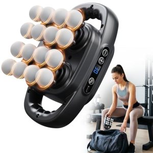 HOTU Massage Gun Deep Tissue, 16-Head Back Massager for Body Muscle Pain Relief