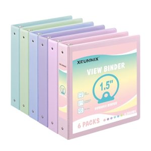 1-1/2” 2-Inch 3-Ring Binder with Pockets