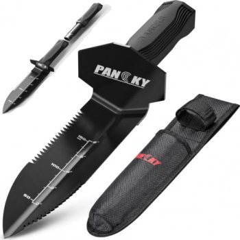 PANCKY Metal Detector Shovel with Extended Handle & Carrying Sheath