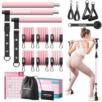DAWN SWAN Pilates Bar Kit with Resistance Bands