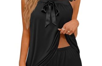 Ekouaer Pajamas for Women 2 Piece Short Pjs Sets Soft Cute Bow Bridal Pajamas Te