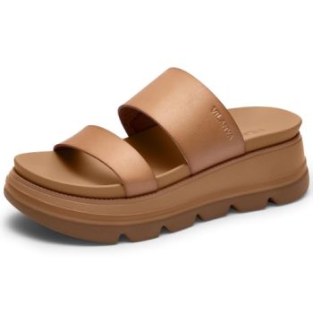 Vilanva Women’s Platform Slip on Sandals Lightweight Comfortable Non-Slip Vacati