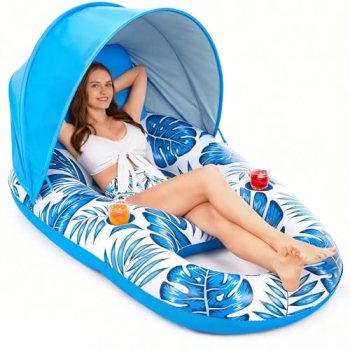 Jasonwell Pool Float with Canopy