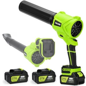 TNELTUEB Leaf Blower Cordless, 21V Battery Powered 980000 RPM 180° Rotating Hand