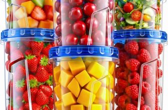 HOMETALL Freezer Storage Containers, [6 Pack- 33/24/17 OZ] Airtight Plastic