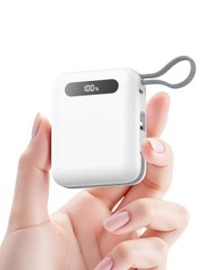 Portable Charger, Ultra Mini 10000mAh Portable Charger Power Bank with Built-in