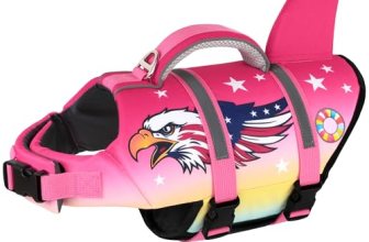 Dogcheer Dog Life Jacket, Cute Shark Dog Life Vest for Swimming Boating with Sup