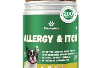 Vetriuntrix Dog Allergy Chews – Dog Allergy Relief & Immune Supplement with Prob