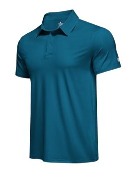 PINSPARK Men’s Golf Shirts Short Sleeve Polo Shirts for Men Quick Dry Polos Sun