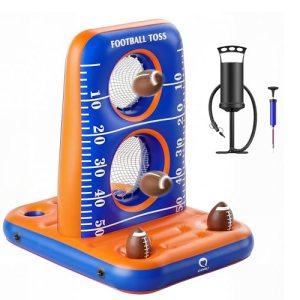 QPAU Inflatable Football Toss Game for Pool