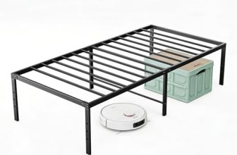 Sweetcrispy Twin Size 18 Inch Platform Bed Frame