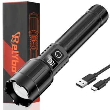 Relybo LED Flashlight Rechargeable 20000 High Lumens