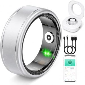 Smart Ring for Women & Men, IP68 Waterproof Fitness Tracker Ring with Heart Rate