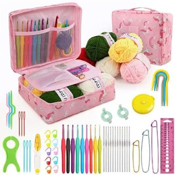 iKumar 59 Pcs Crochet Kit for Beginners Adults