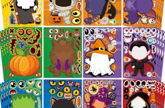 Halloween Stickers 48 Sheets 8.6″ X 5.8″ Halloween Party Favors Crafts Activitie