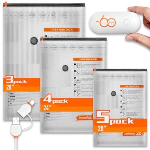 12 Packs Vacuum Seal Bags with USB/Type-C Pump
