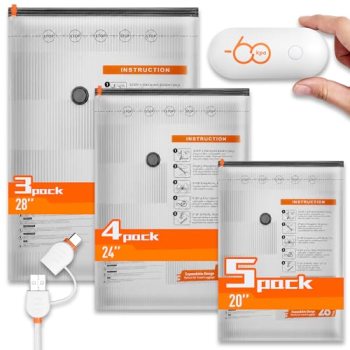12 Packs Vacuum Seal Bags with USB/Type-C Pump