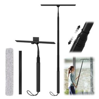 Shower Squeegee for Glass Doors, Telescopic Squeegee for Window Cleaning