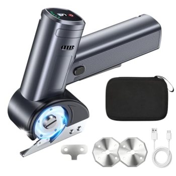 Cordless Electric Scissors Rechargeable, Smart Display Cardboard Box Cutter