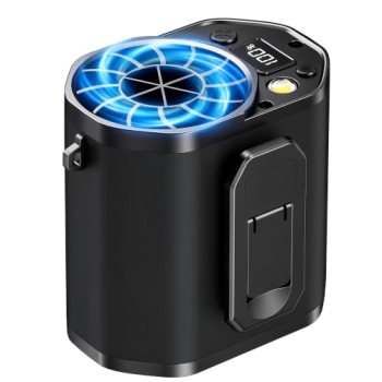 ATOPICK Waist Fan with Clip on: Portable 4-Speed Enlarged Fan-blades Personal Be