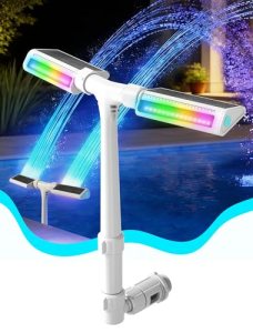 2026 Upgrade Height Solar Pool Fountain with 10-Color 4-Modes LED Lights