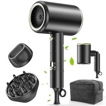 Hair Dryer with Diffuser, 150000 RPM Ionic Blow Dryer
