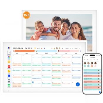 Linkdaze Digital Calendar 15.6″ Digital Wall Planners for Family Schedules