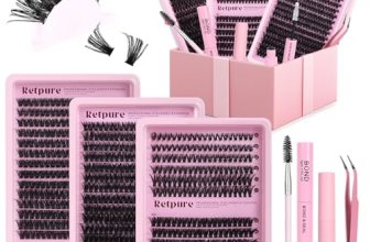Lash Clusters Kit 800pcs 60D+80D+100D D Curl 10-20mm Eyelash Clusters