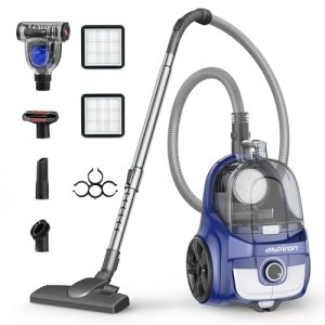 Aspiron Canister Vacuum, Upgraded 1600W Bagless Canister Vacuum Cleaner