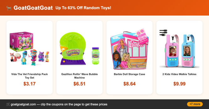 Up To 63% Off Random Toys!