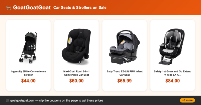 Car Seats & Strollers on Sale