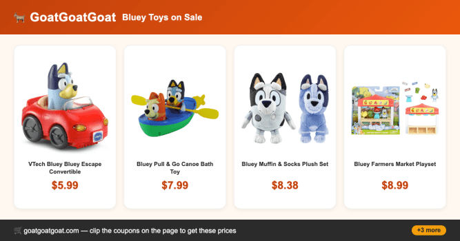 Bluey Toys on Sale