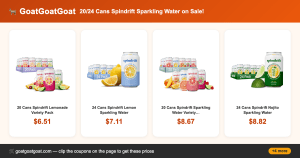 20/24 Cans Spindrift Sparkling Water on Sale!